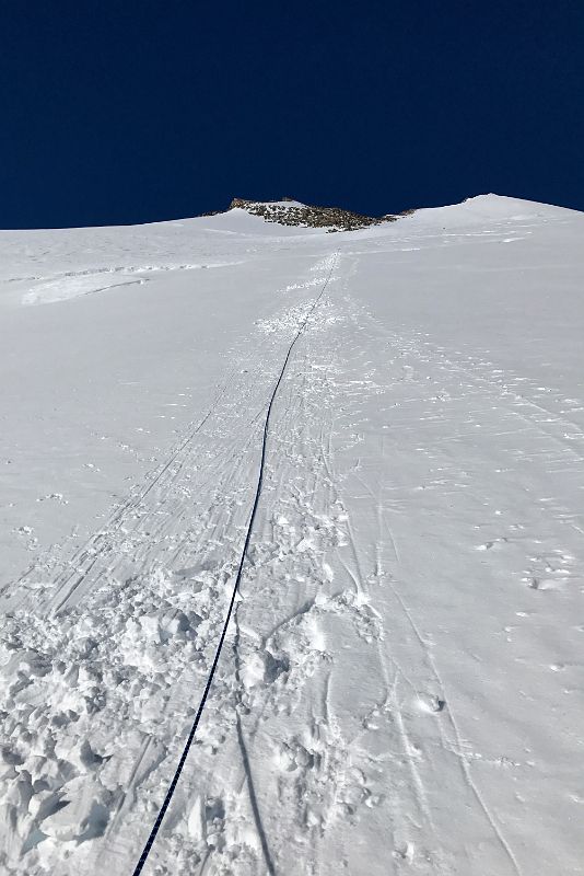 02A The Start Of The 1200m Of Fixed Ropes On The Climb From Mount Vinson Low Camp To High Camp